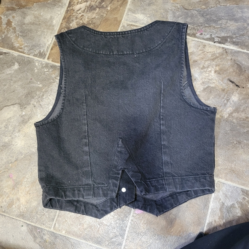 Grey Denim Vest - Picture 2 of 2